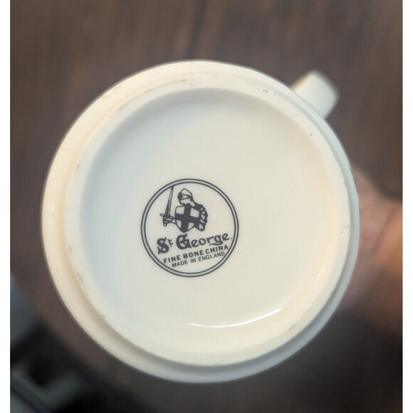 St George Coffee Mug Floral Colorful Fine Bone Tea Cup Made in England - Picture 5 of 5